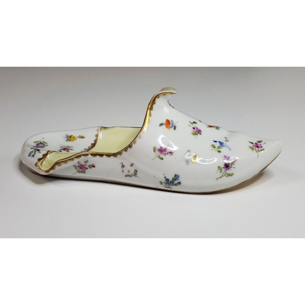 Richard Klemm Rk Dresden Porcelain Shoe Circa 1880 Approximately 6 1/2" Length